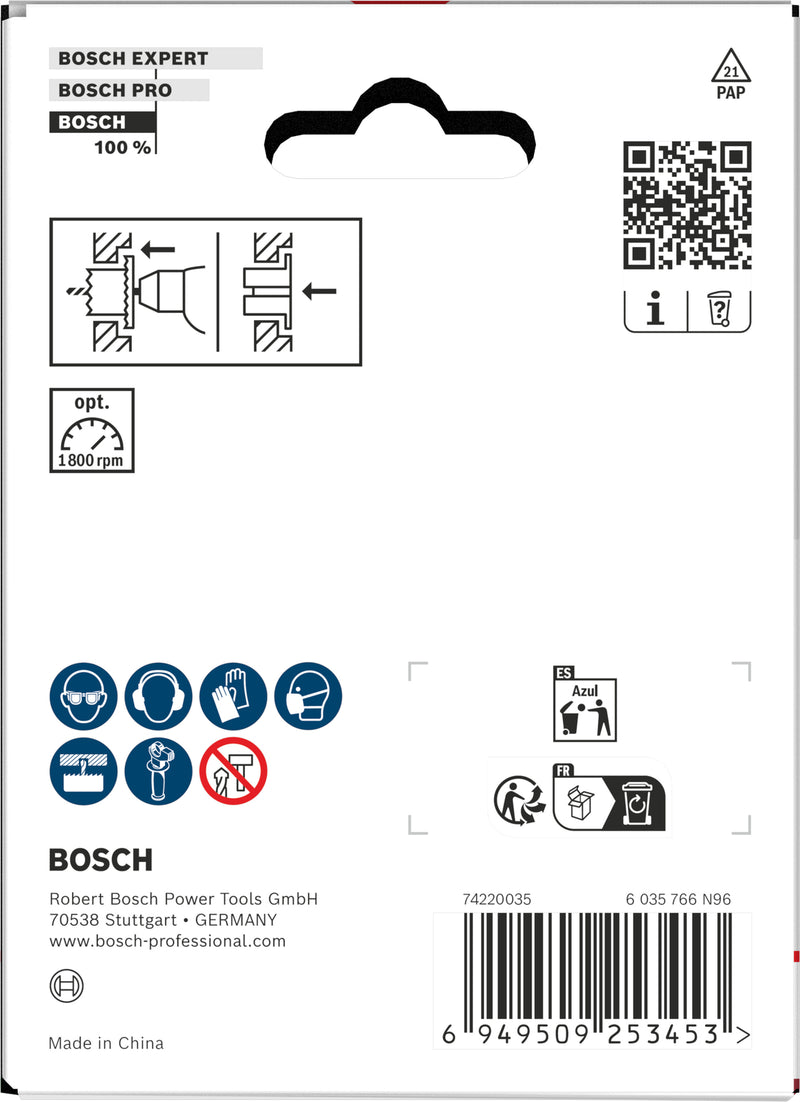 Serras craneanas Bosch Accessories (Serra craneana com escareador e eixo para madeira e gesso-cartonado, 68 x 30 mm)