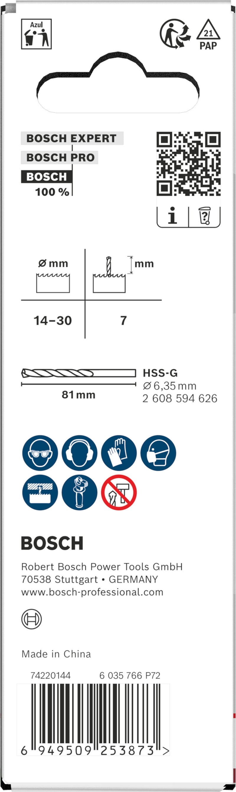 Serras craneanas Bosch Accessories (Eixo e broca de centrar para serra craniana, 14-30 x 44 mm)