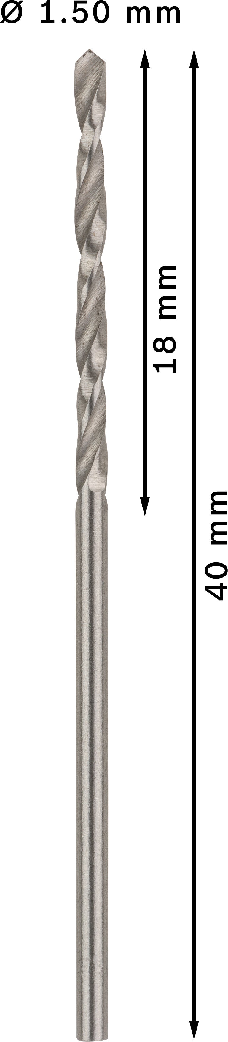 Broca helicoidal Bosch 1,5 mm HSS-G (embalagem de 10)