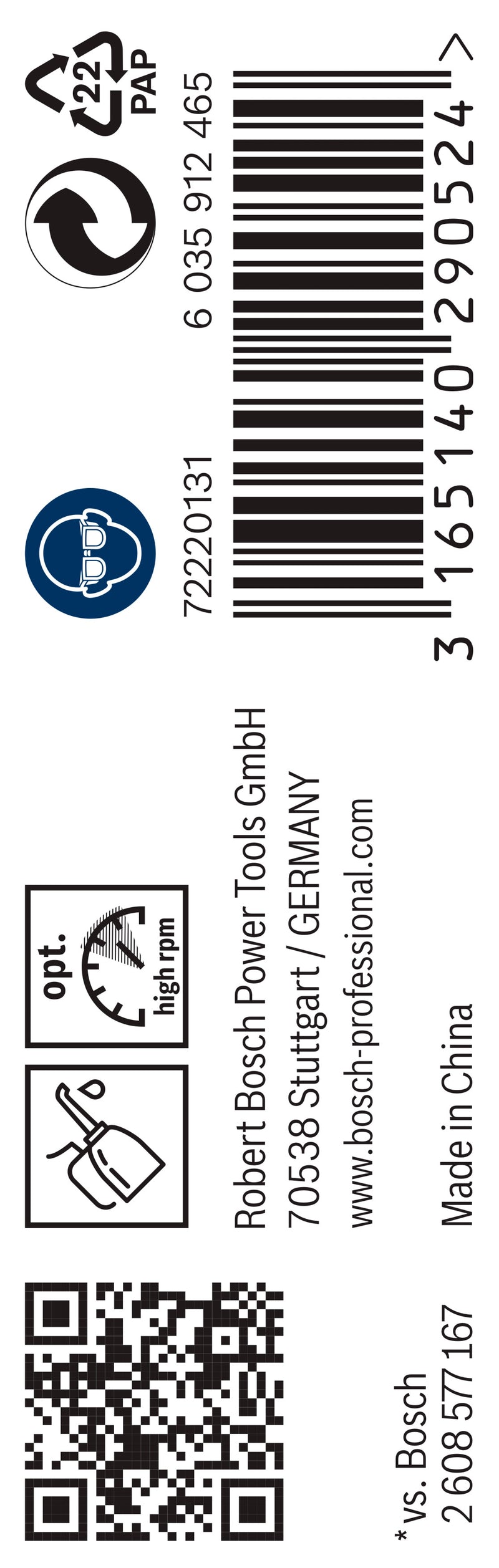 Bosch Twist Drill 2.2 mm HSS-G (10pack)