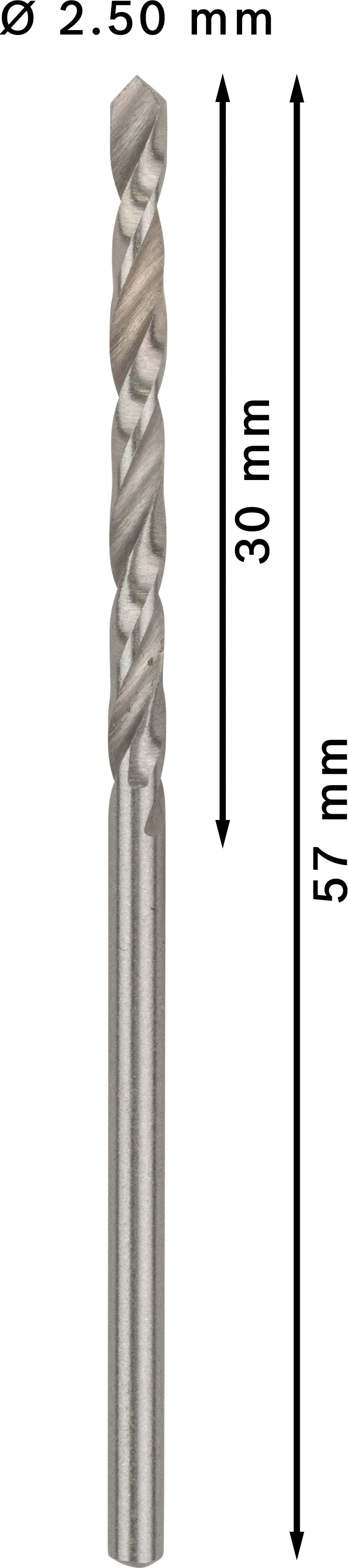 Bosch Twist Drill 2.5 mm HSS-G (10pack)