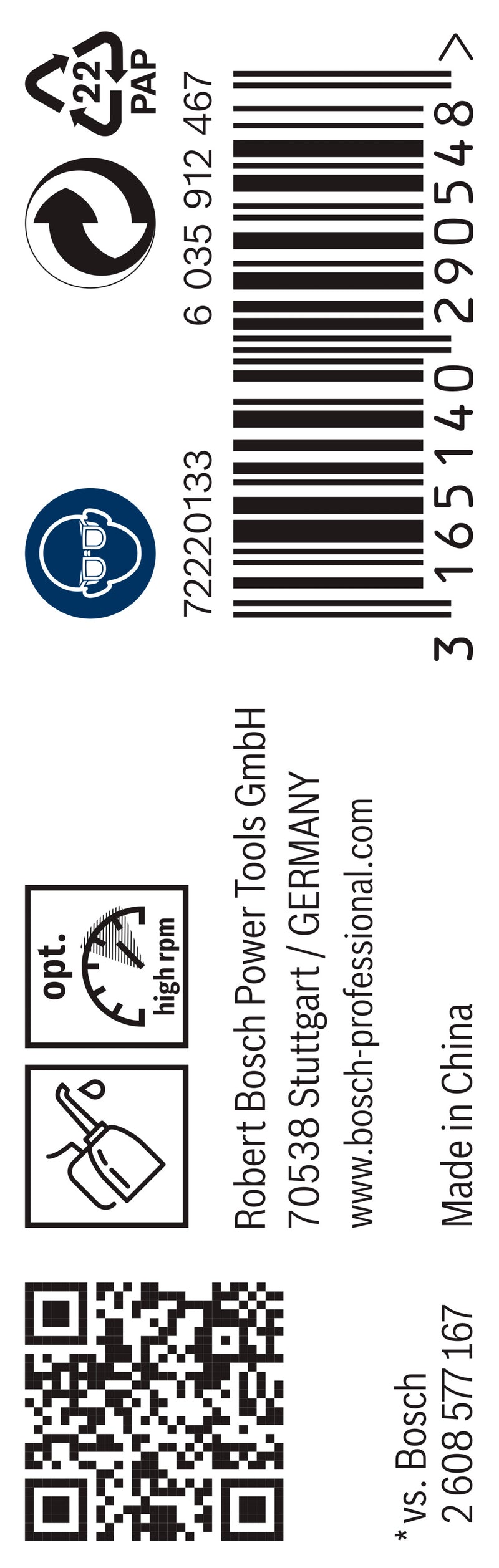 Broca helicoidal Bosch 2,8 mm HSS-G 10x