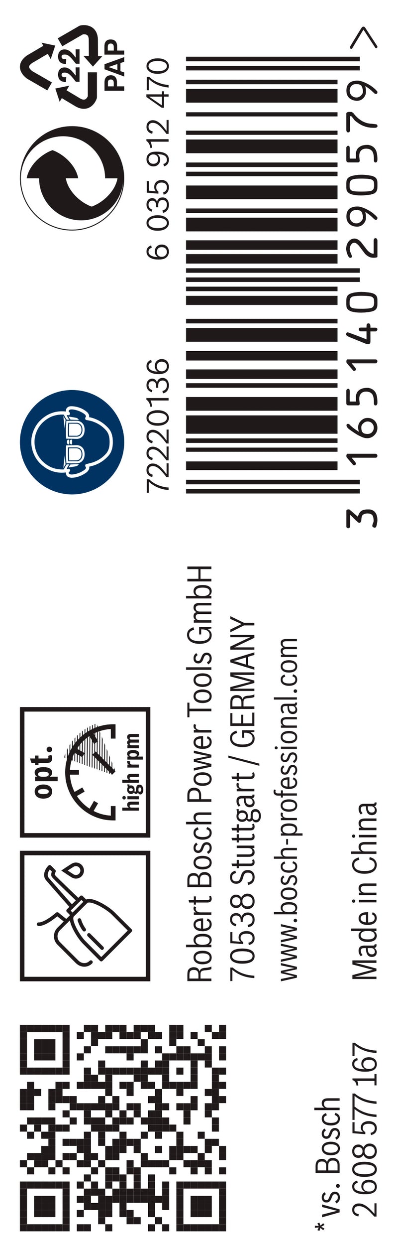 Broca helicoidal Bosch de 3,3 mm HSS-G (paquete de 10)