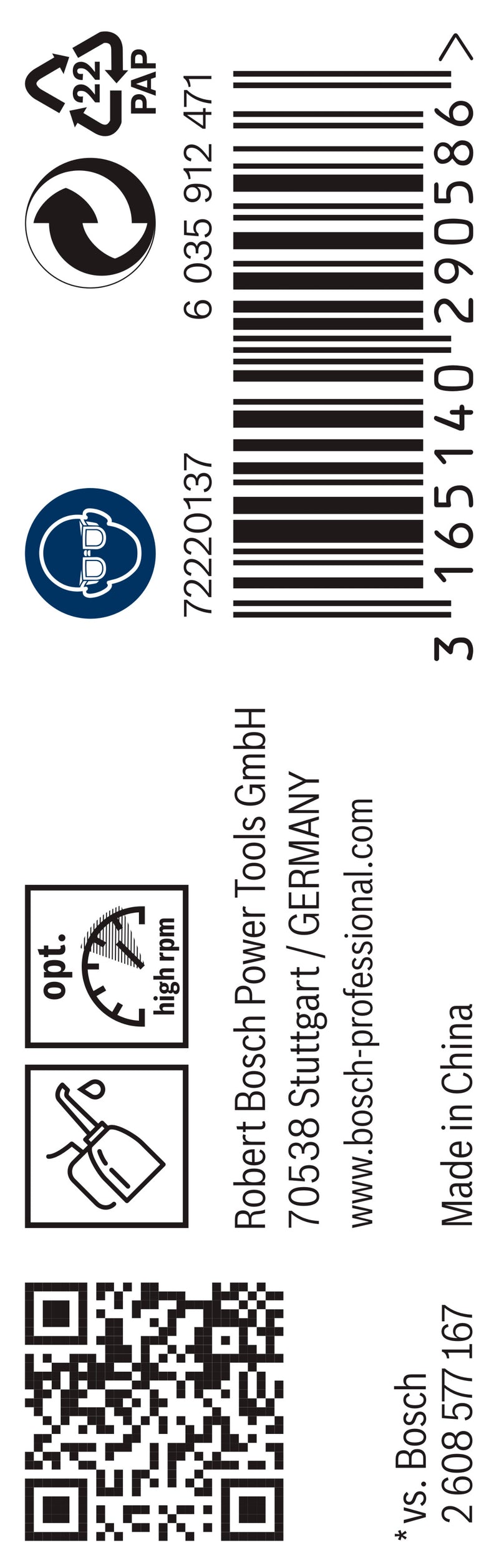 Broca helicoidal Bosch de 3,5 mm HSS-G (paquete de 10)