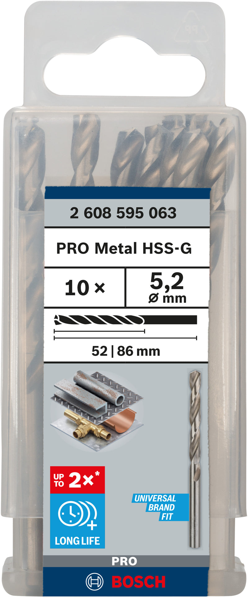 Bosch Twist Drill 5.2 mm HSS-G (10pack)