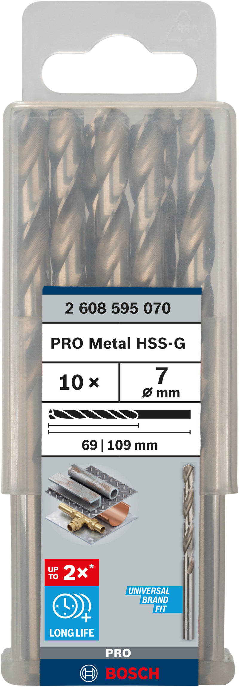 Bosch Twist Drill 7.0 mm HSS-G 135 (10pack)
