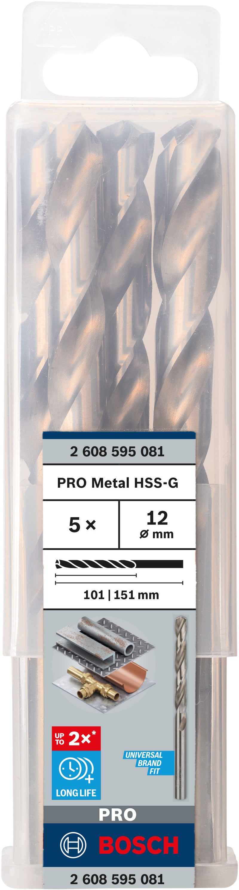 Bosch Twist Drill 12.0 mm HSS-G 135 (5pack)