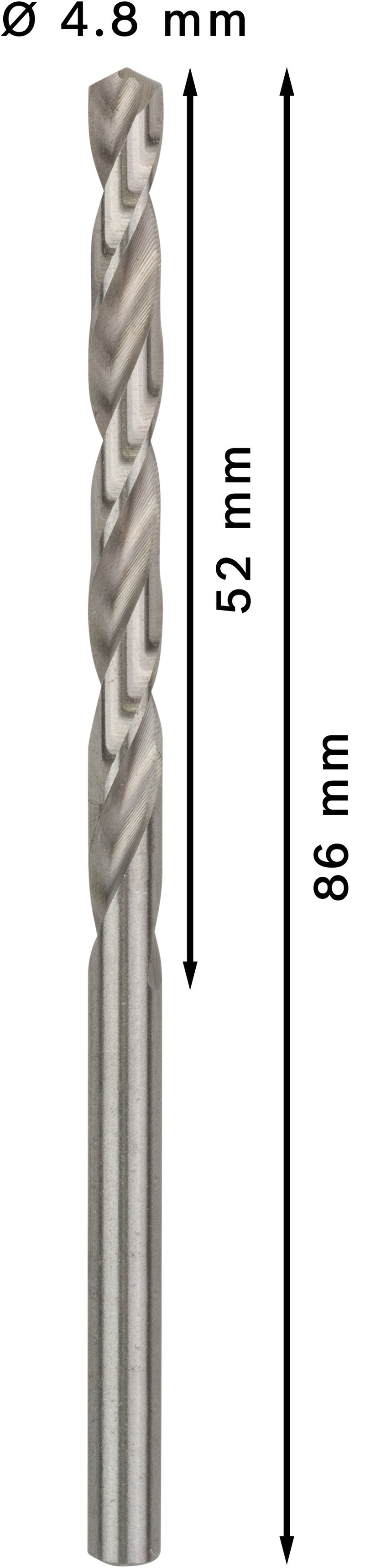 Bosch Twist Drill 4.8 mm HSS-G 10x