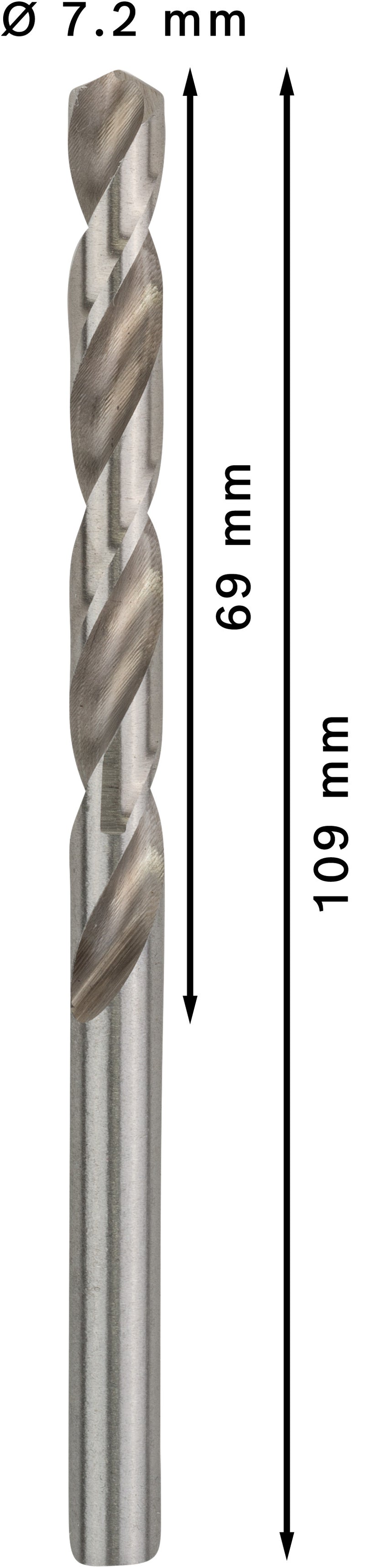 Bosch Twist Drill 7.2 mm HSS-G 135 (10pack)