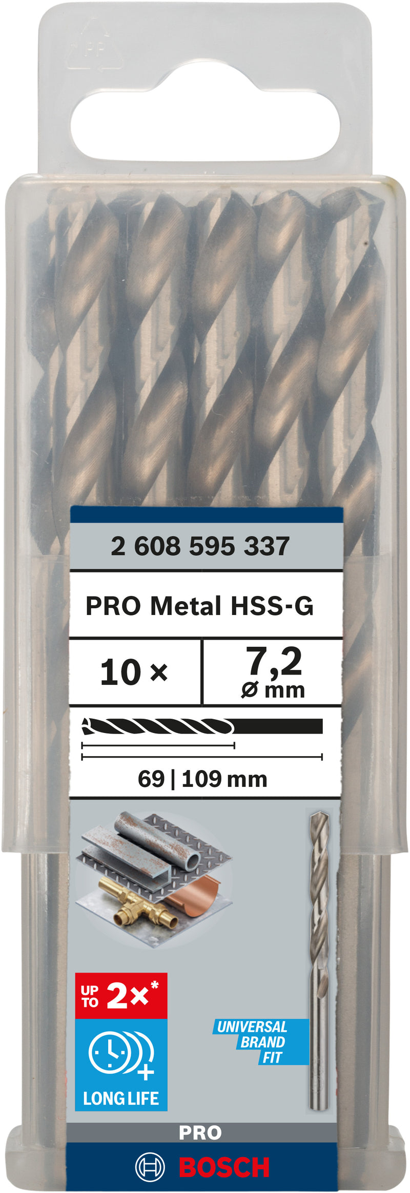 Bosch Twist Drill 7.2 mm HSS-G 135 (10pack)