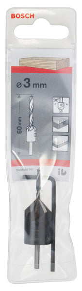 Broca para madera Bosch con avellanador de 3 mm