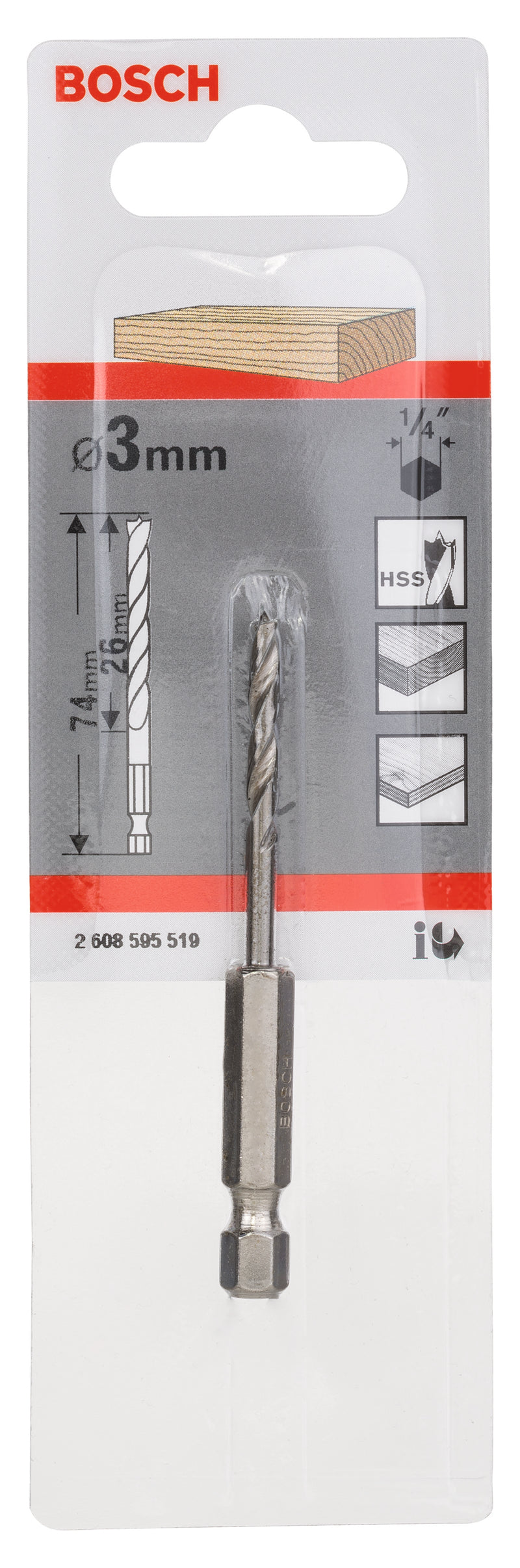 Bosch Hexagonal wood drill bit