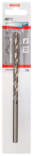 Bosch Metal Drill Bit HSS-G 7.0mm (DIN 340)