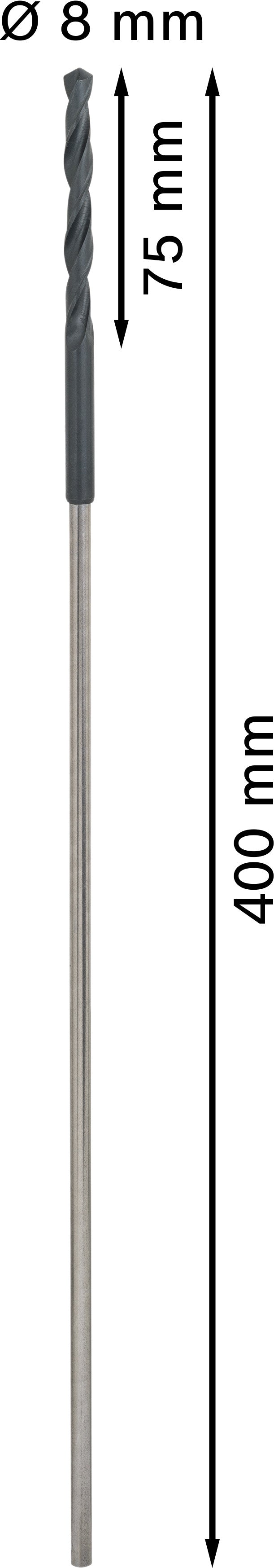 Broca para encofrado/instalación Bosch, 8 mm x 400 mm