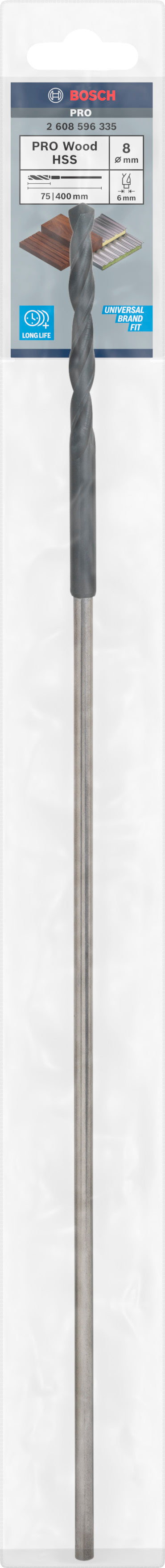 Broca para encofrado/instalación Bosch, 8 mm x 400 mm