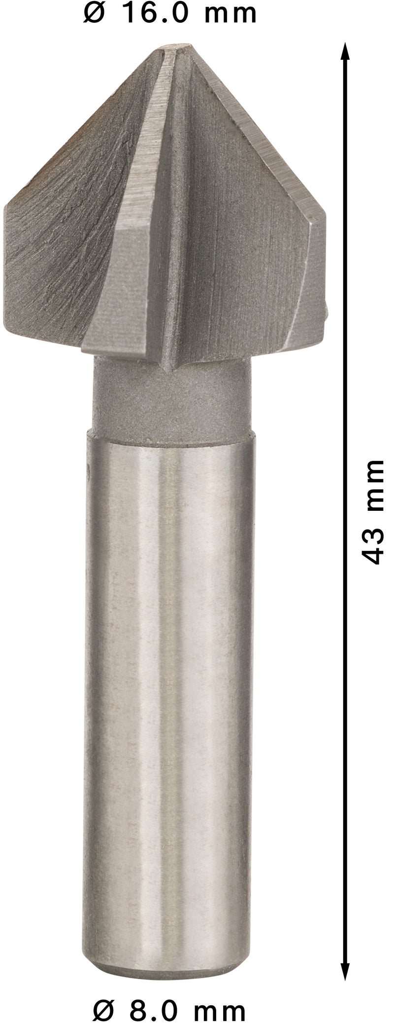 Broca escareadora HSS de eixo redondo Bosch