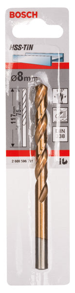 Broca HSS Bosch con funda de 8,0 mm x 117 mm