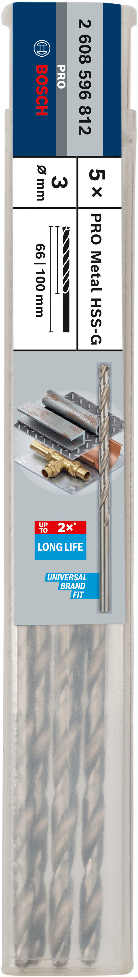 Bosch HSS-G DRILL LONG 3.0MM X 100MM