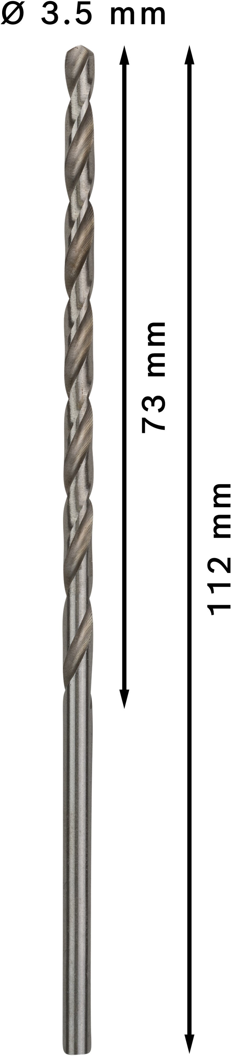 Broca Bosch HSS-G larga de 3,5 mm x 106 mm