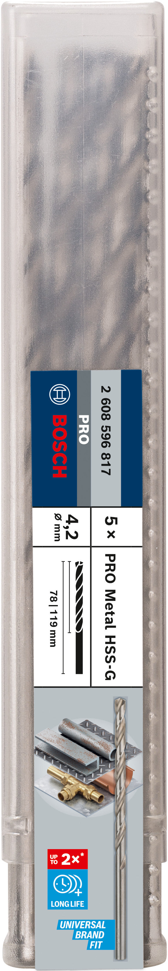 Bosch HSS-G DRILL LONG 4.2MM X 119MM