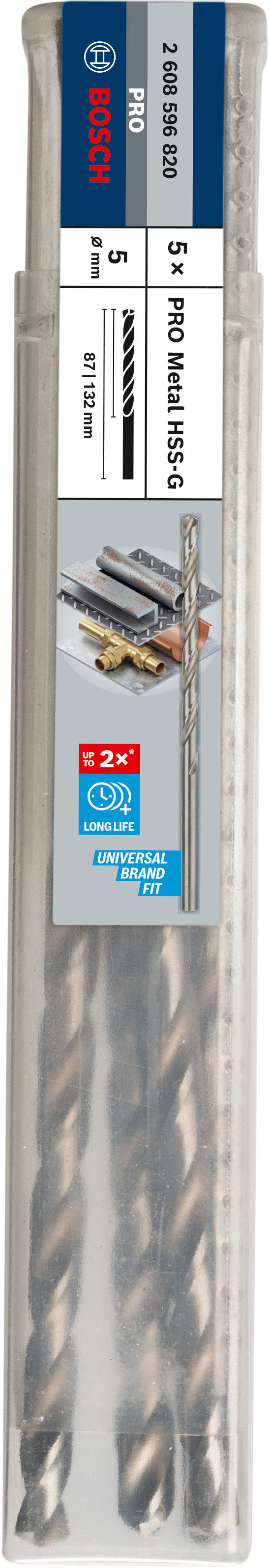 Bosch HSS-G DRILL LONG 5.0MM X 132MM