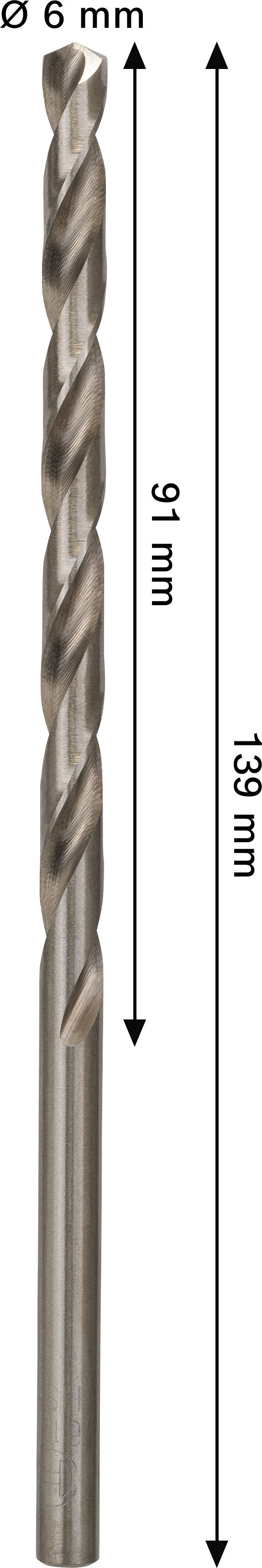 Bosch HSS-G DRILL LONG 6.0MM X 139MM