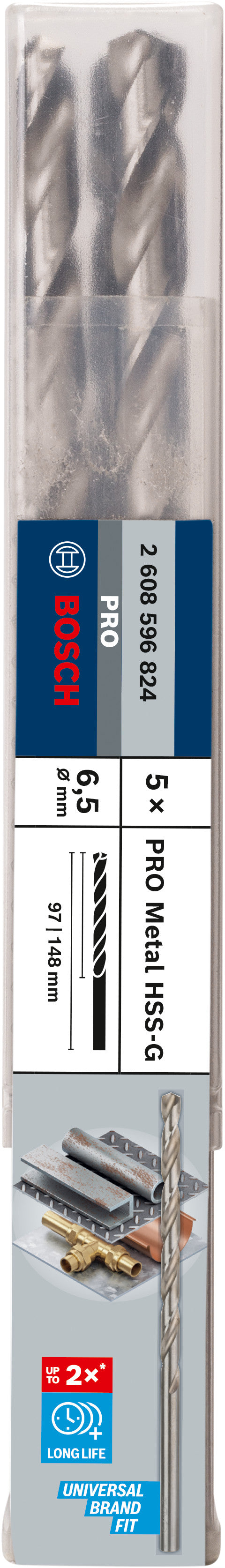 Bosch HSS-G DRILL LONG 6.5MM X 148MM