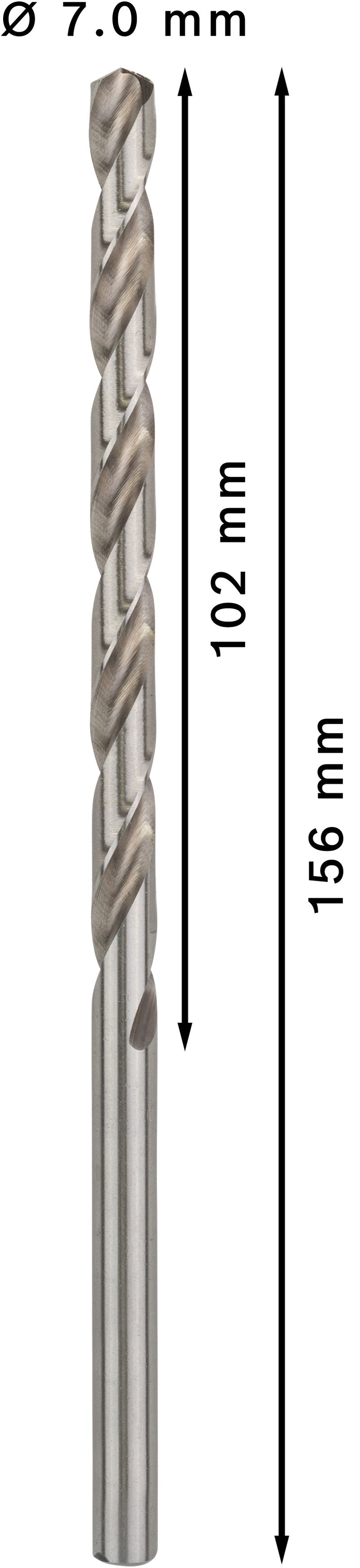 Bosch HSS-G DRILL LONG 7.0MM X 156MM