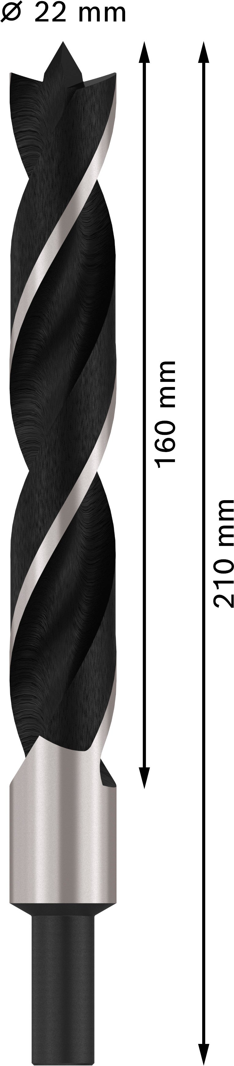 Broca para madera Bosch de 22 mm x 210 mm