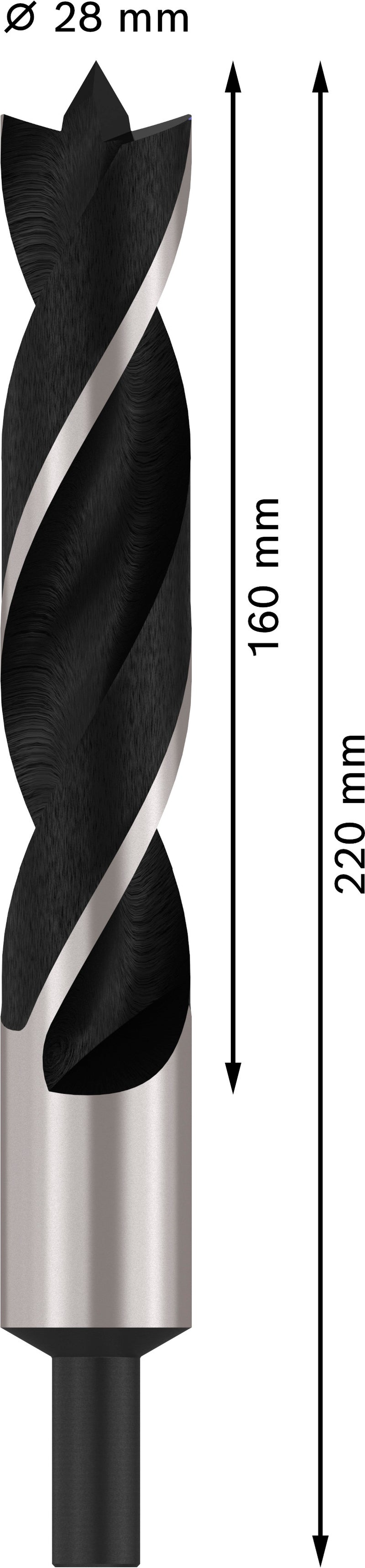 Broca para madera Bosch de 28 mm x 220 mm