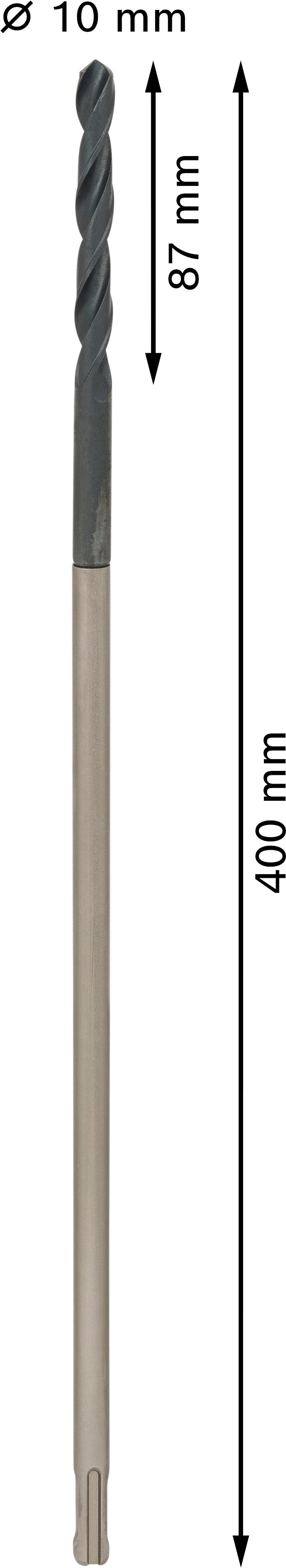 Broca para encofrado Bosch PRO Wood HSS, 10 x 87 x 400 mm, SDS plus