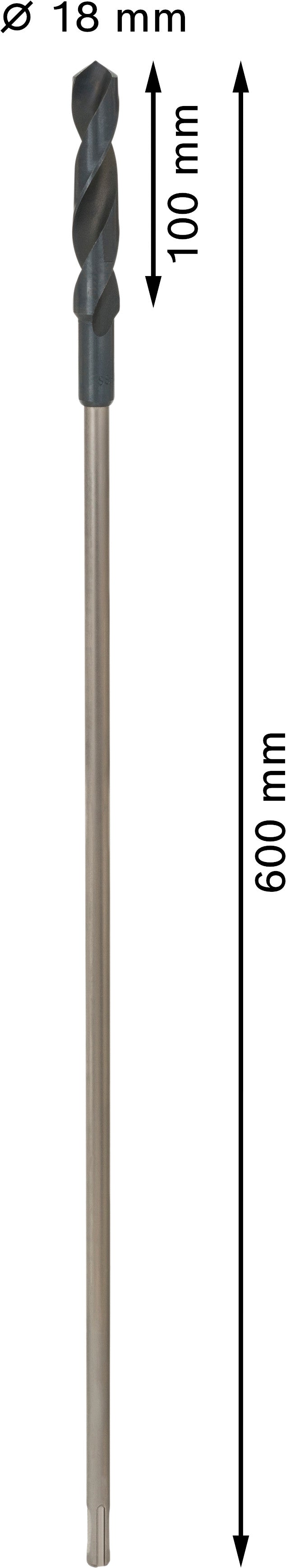 Bosch PRO Wood HSS Formwork Drill Bit, 18 x 100 x 600 mm, SDS plus