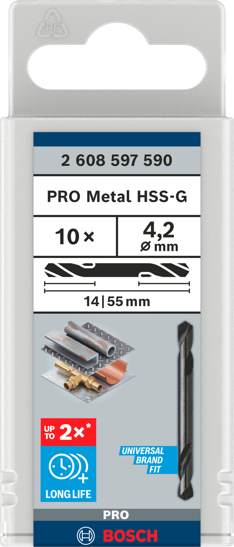 Bosch Double ended HSS-G 4.2mm 10pack