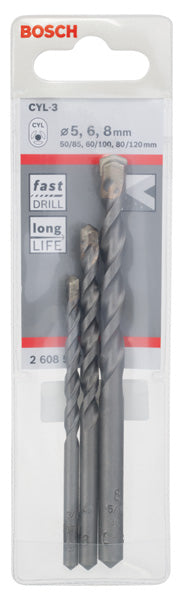 Bosch Set 3 CYL-3, Ø 5, 6, 8 mm