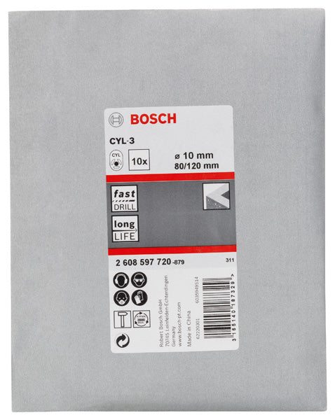Bosch Conjunto 10 CYL-3, 10 x 80 x 120 mm