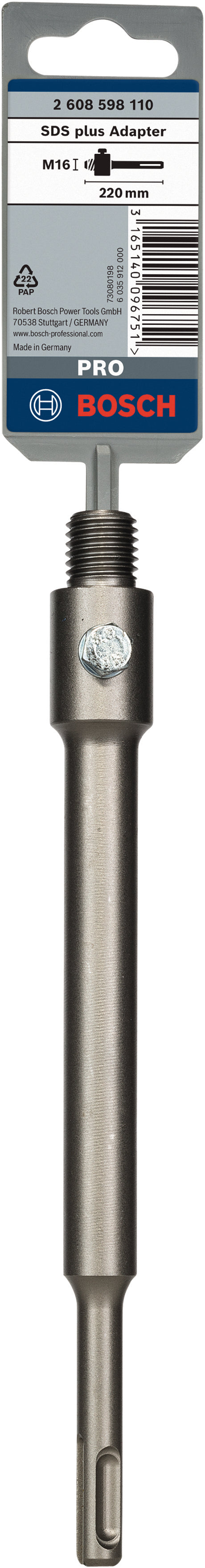 Vástago de montaje Bosch de 220 mm SDS