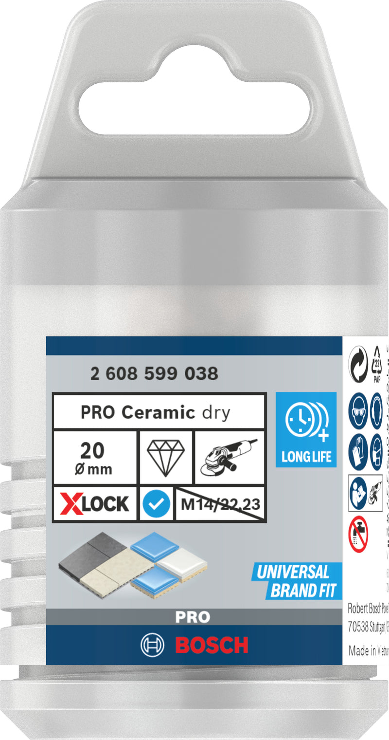 Bosch PRO Ceramic dry milling saw, 20 x 35 mm, X-Lock