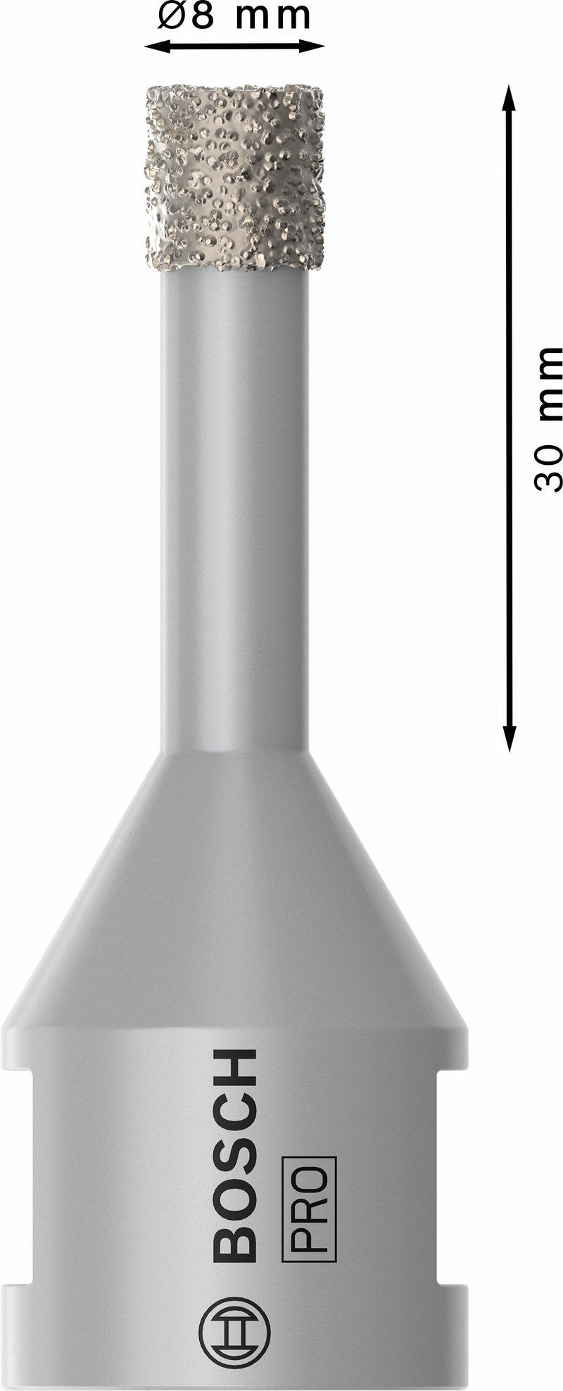 Bosch PRO Ceramic dry core bit, 8 x 30 x 22.23 mm