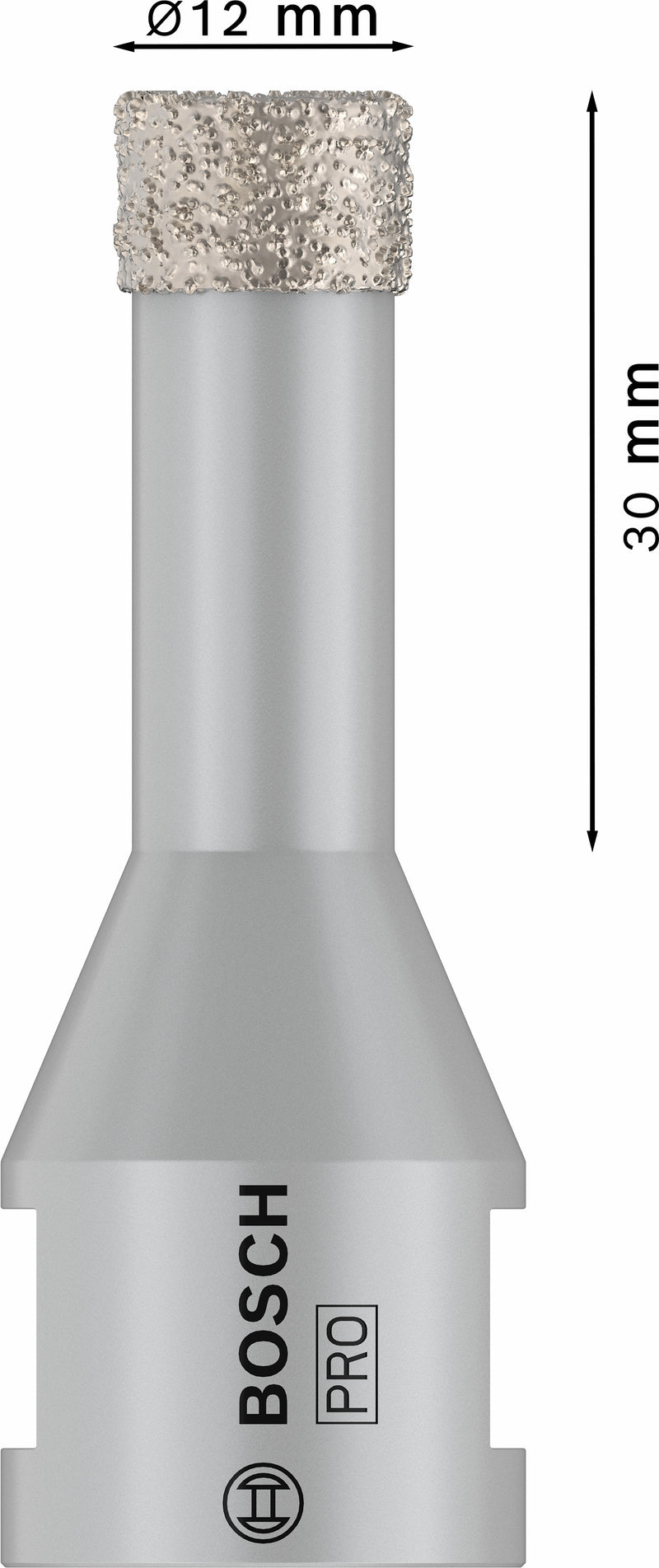 Bosch PRO Ceramic dry core bit, 12 x 30 x 22.23 mm