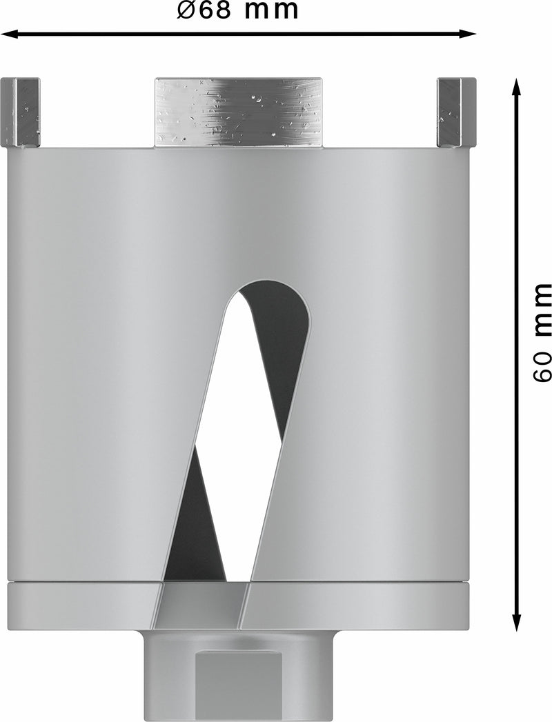 Cortador de núcleo de encaixe Bosch PRO seco, 68 x 60 mm, M16