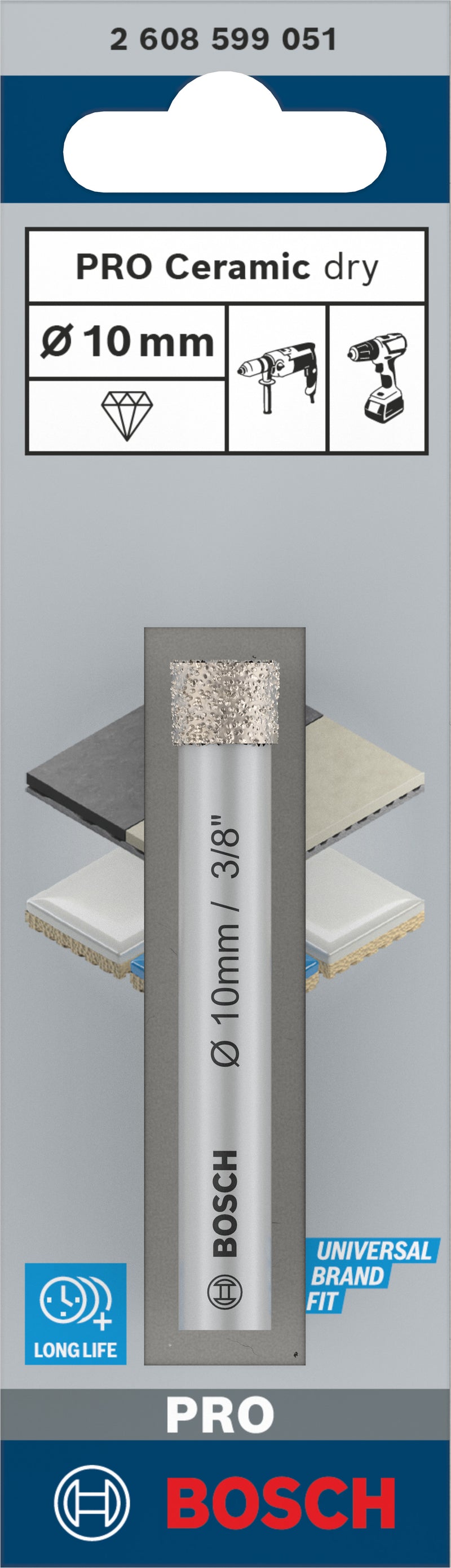 Bosch Expert for Ceramic Diamond Drill Bit 10m