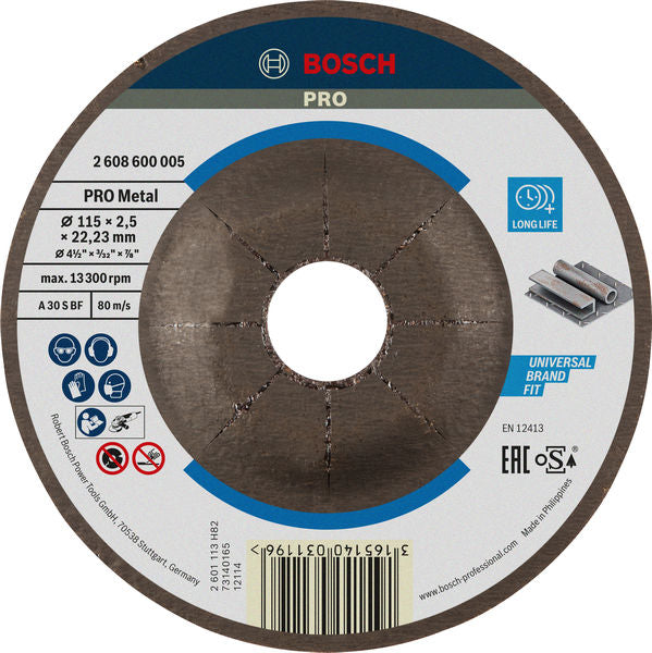Disco de corte de metal Bosch DPC 115 x 22,2