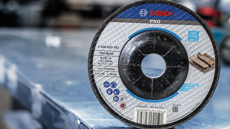 Disco de desbaste con aglomerante metálico Bosch PRO, 115 x 4 x 22,23 mm