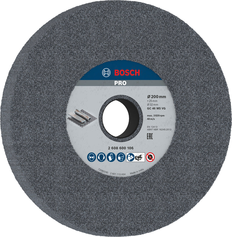 Disco de desbaste para metal Bosch PRO, 200 x 25 x 32 mm, G46
