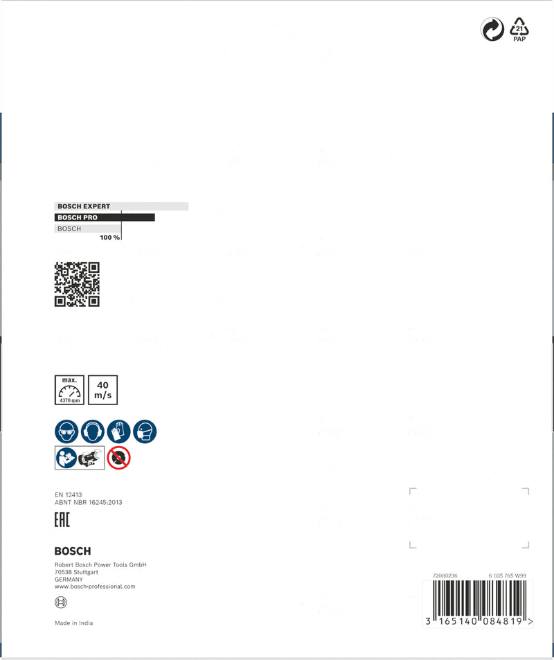 Disco de desbaste para metal Bosch PRO, 175 x 25 x 32 mm, G36