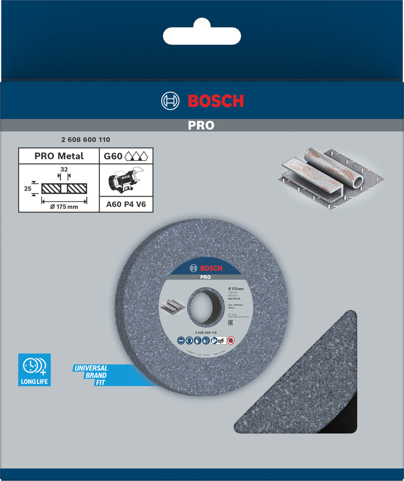 Bosch PRO Metal Grinding Disc, 175 x 25 x 32 mm, G60
