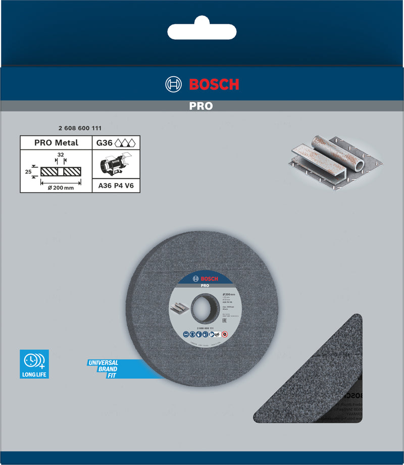 Bosch PRO Metal Grinding Disc, 200 x 25 x 32 mm, G36