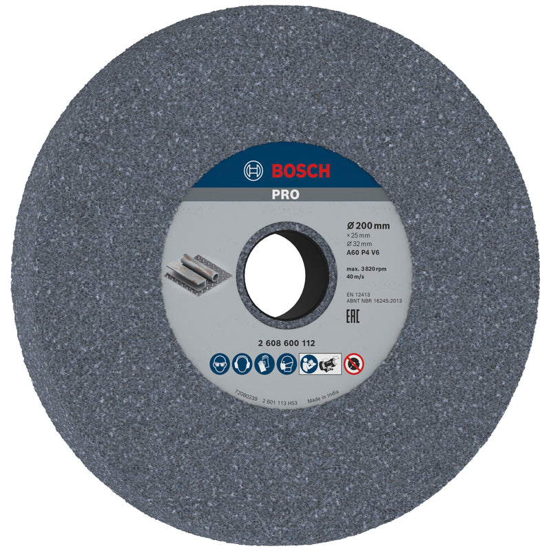Disco de desbaste para metal Bosch PRO, 200 x 25 x 32 mm, G60