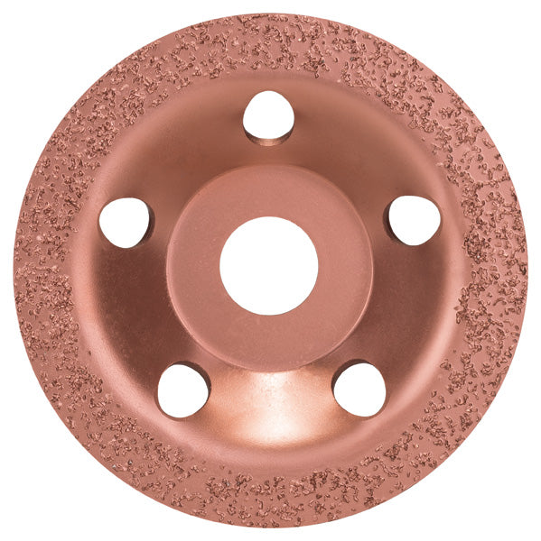 Muela abrasiva de carburo Bosch. 115 x 22,23 mm; fina y plana.