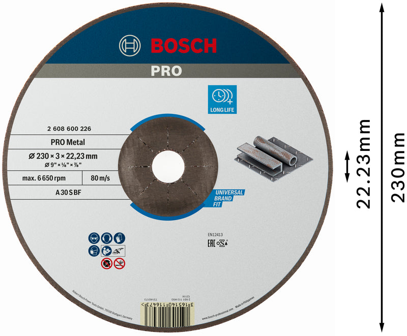 Disco de corte Bosch 281ETAL 230X22
